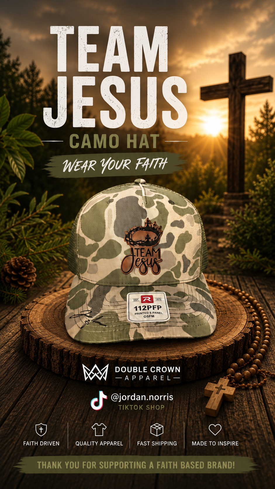 Men Team Jesus Camo Hat Richardson 112