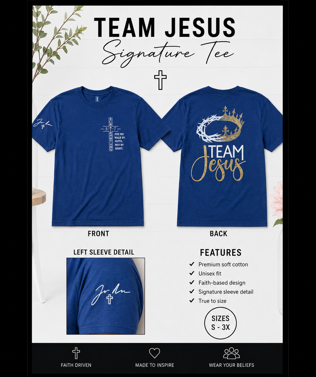 Team Jesus Navy Shirt