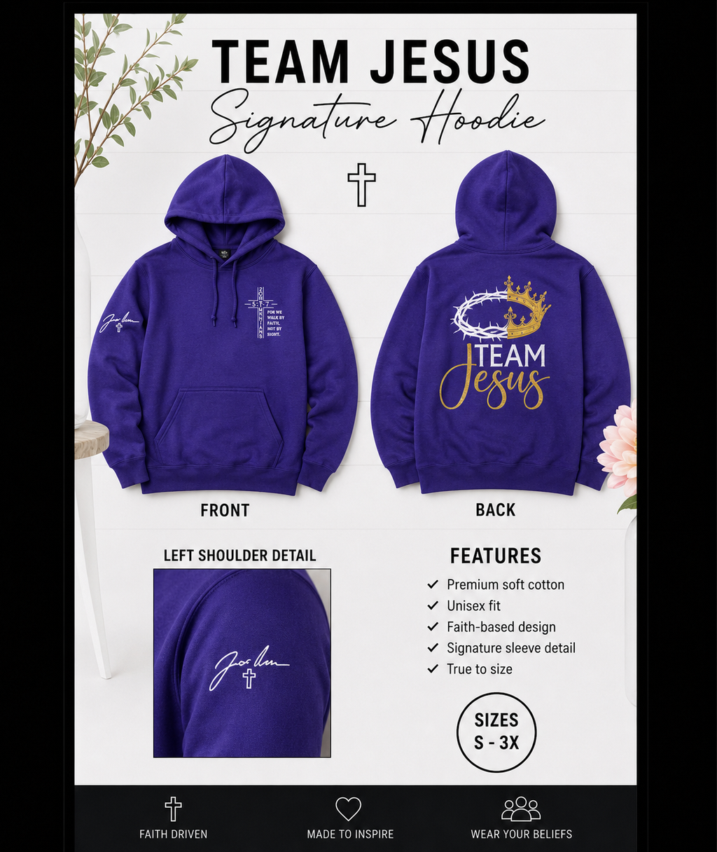 Team Jesus Purple Hoodie