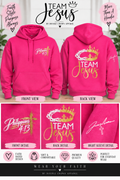 Team Jesus Pink Hoodie Phil 4:13
