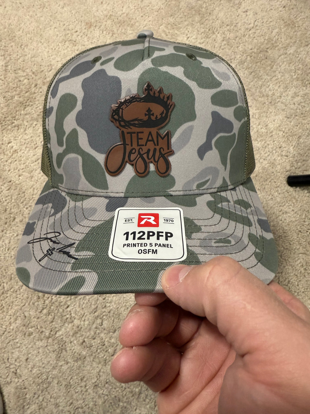 Men Team Jesus Camo Hat Richardson 112
